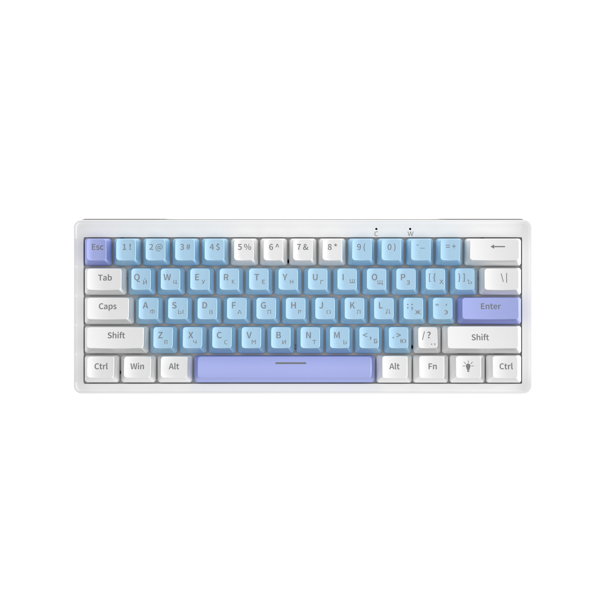 AG61 teclado 60% blue switch Spanish Russian language mini custom rgb mechanical gaming keyboard