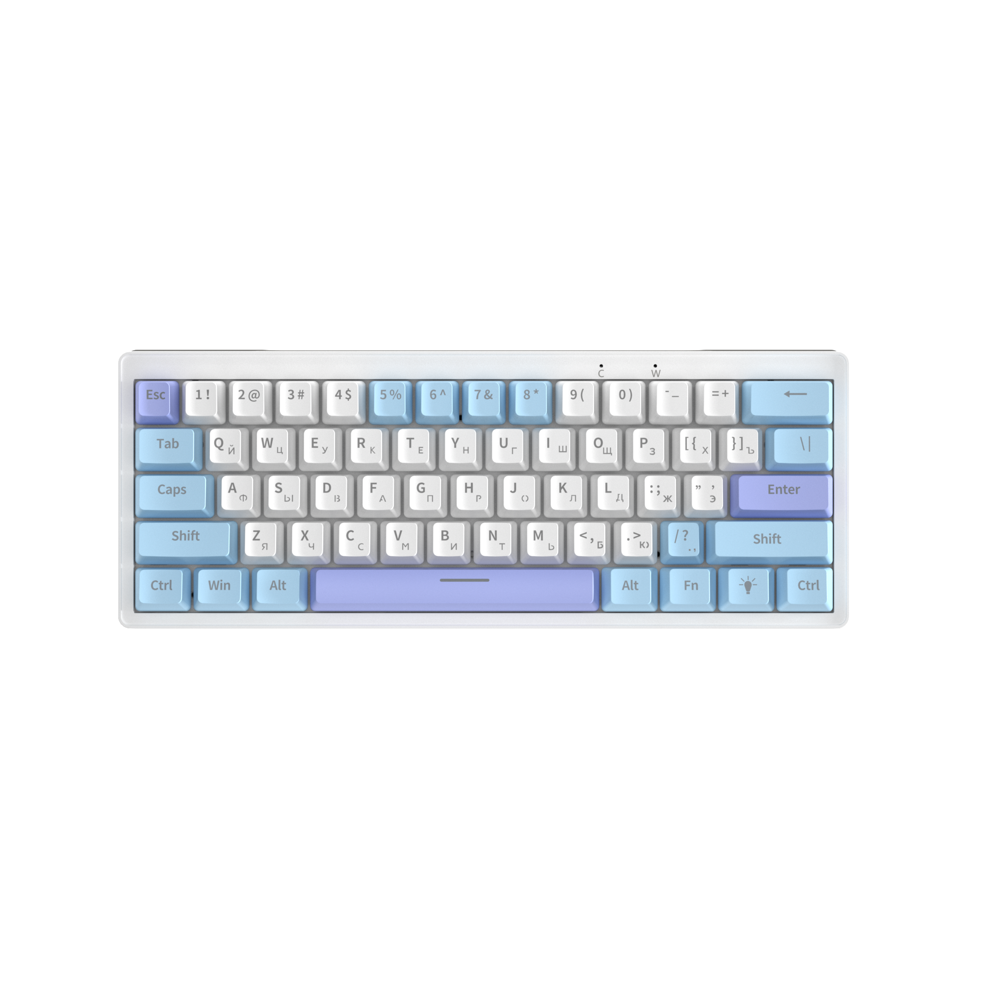 AG61 teclado 60% blue switch Spanish Russian language mini custom rgb mechanical gaming keyboard