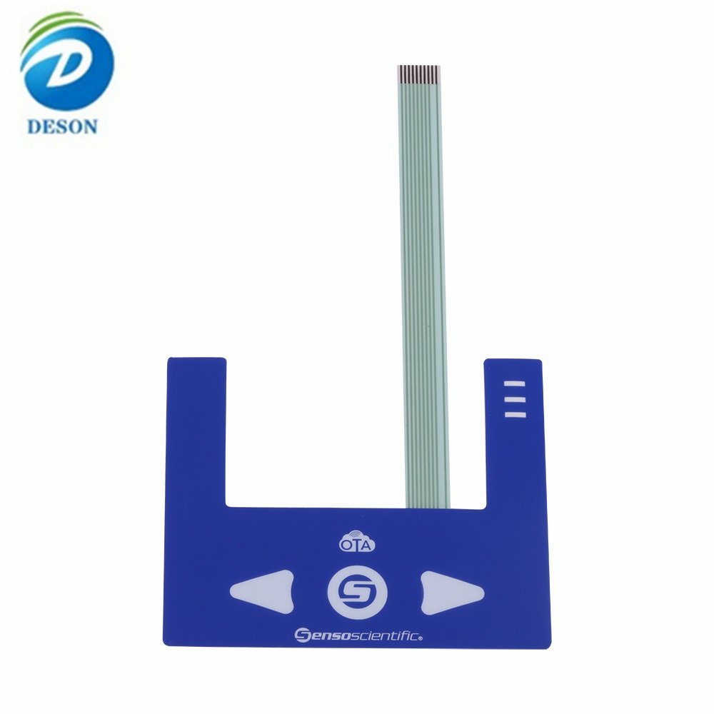 Deson Custom pc film graphic overlay inljet printing LCD display panel Poly Carbonate Stickers LED backlight overlay