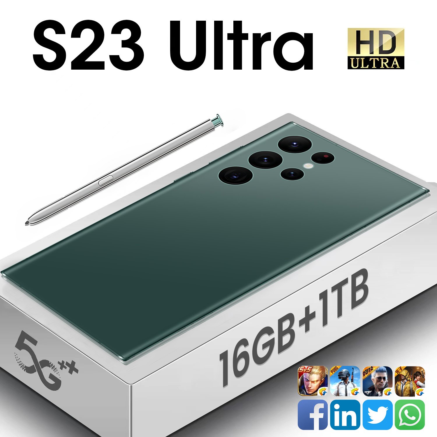 2023 NEW S23 Ultra 5g Phone 7.2 Inch 16Gb + 1Tb Android Smartphone Android 12.0 Mobile Phones