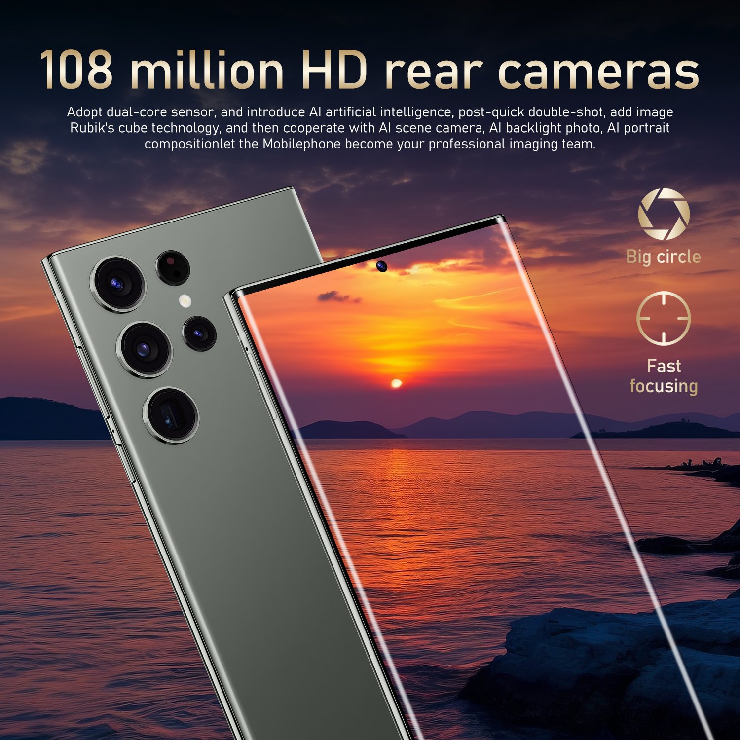 2024 Popular Original S24 Ultra16GB 512GB Smart Phone with Built-In Pen 5G Smart Phone Android 12 Mobile Phone