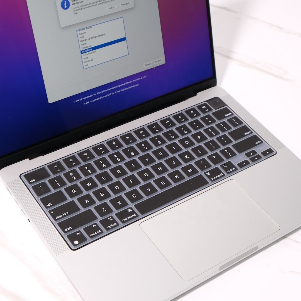 Wholesale Silicone US English Keyboard Cover Waterproof Keyboard Film For Macbook M1 M2 Air Pro 13 14 15 16 inch A2941 A2681