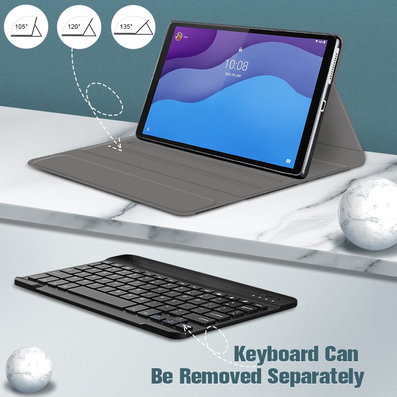 Wireless Keyboard case for Lenovo M10 HD 2nd 2020 TB-X306 cover with detachable magnetic keyboard factory wholesale