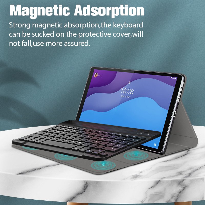 Wireless Keyboard case for Lenovo M10 HD 2nd 2020 TB-X306 cover with detachable magnetic keyboard factory wholesale