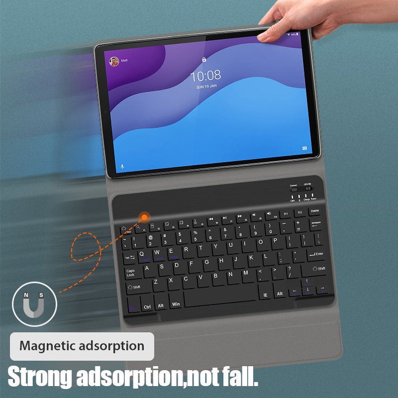Wireless Keyboard case for Lenovo M10 HD 2nd 2020 TB-X306 cover with detachable magnetic keyboard factory wholesale