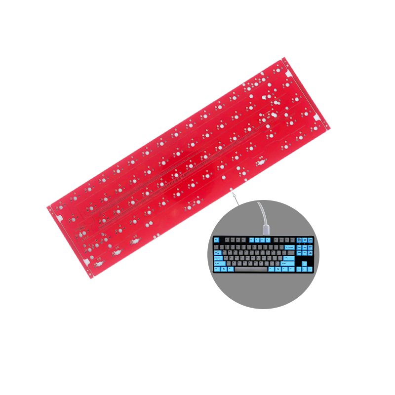 95% key hot swap no solder optical iso mechanical solderless QMK VIA keyboard pcb with rgb