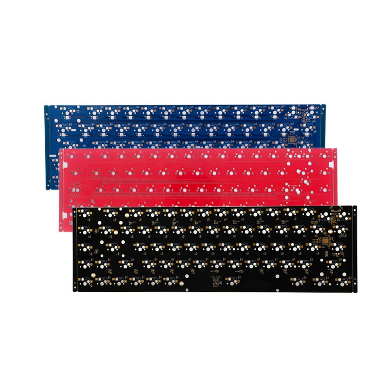 95% key hot swap no solder optical iso mechanical solderless QMK VIA keyboard pcb with rgb