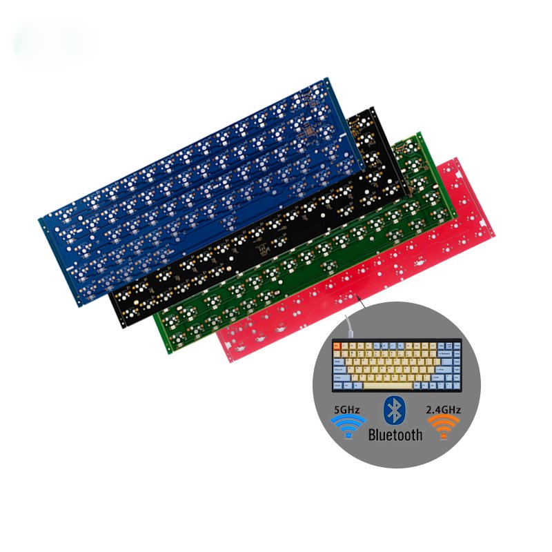 95% key hot swap no solder optical iso mechanical solderless QMK VIA keyboard pcb with rgb