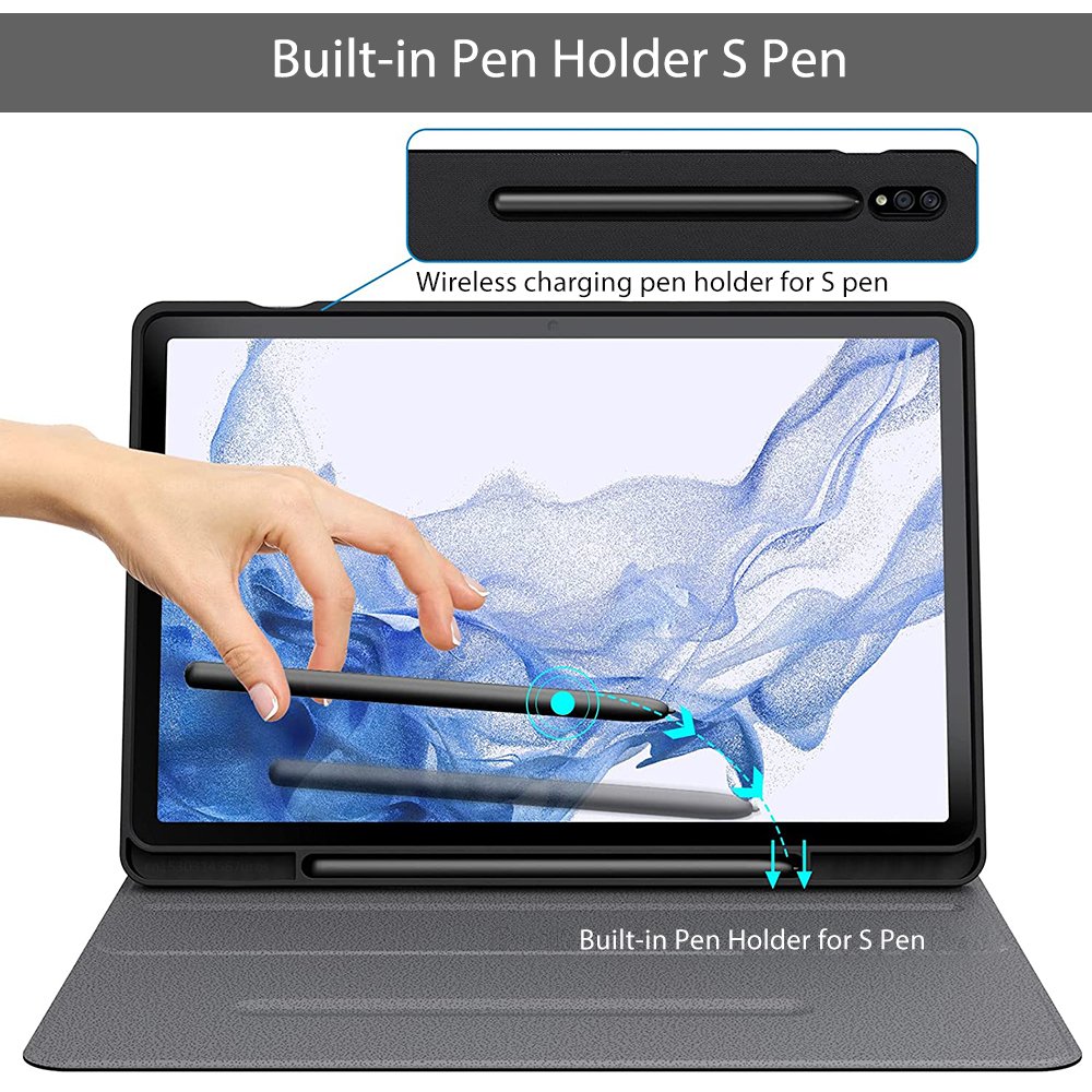 Keyboard For Samsung Galaxy Tab S7 FE/S8 S9 Plus 12.4 S8 Ultra 14.6in Magic Keyboard Cover For Galaxy Tab S6 Lite A8 Tablet Case