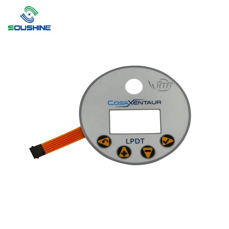 OEM Graphic Overlay Embossed Button for Telecommunication Equipment Custom Membrane Switch Keypad Panel Keyboard