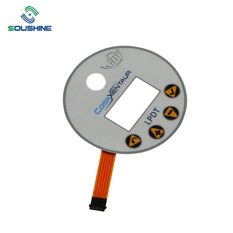 OEM Graphic Overlay Embossed Button for Telecommunication Equipment Custom Membrane Switch Keypad Panel Keyboard