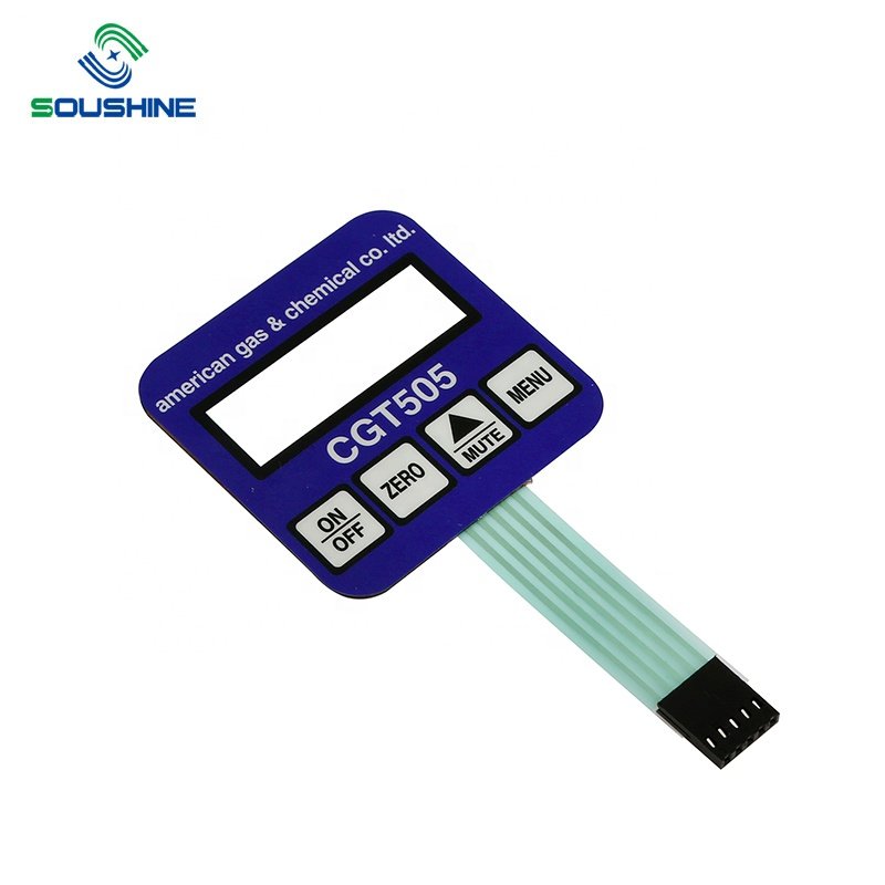 OEM Graphic Overlay Embossed Button for Telecommunication Equipment Custom Membrane Switch Keypad Panel Keyboard