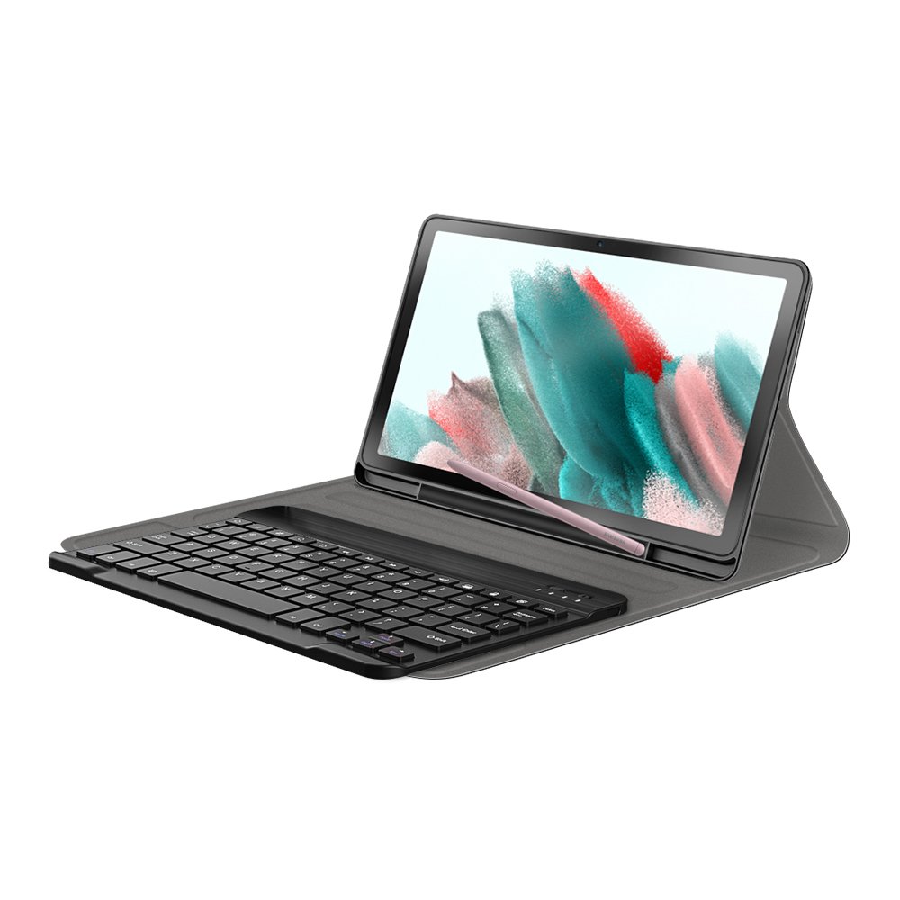 For Samsung Galaxy Tab A8 10.5 2022 SM-X200/X205 Keyboard Case Soft TPU Back Cover With Detachable Wireless Keyboard
