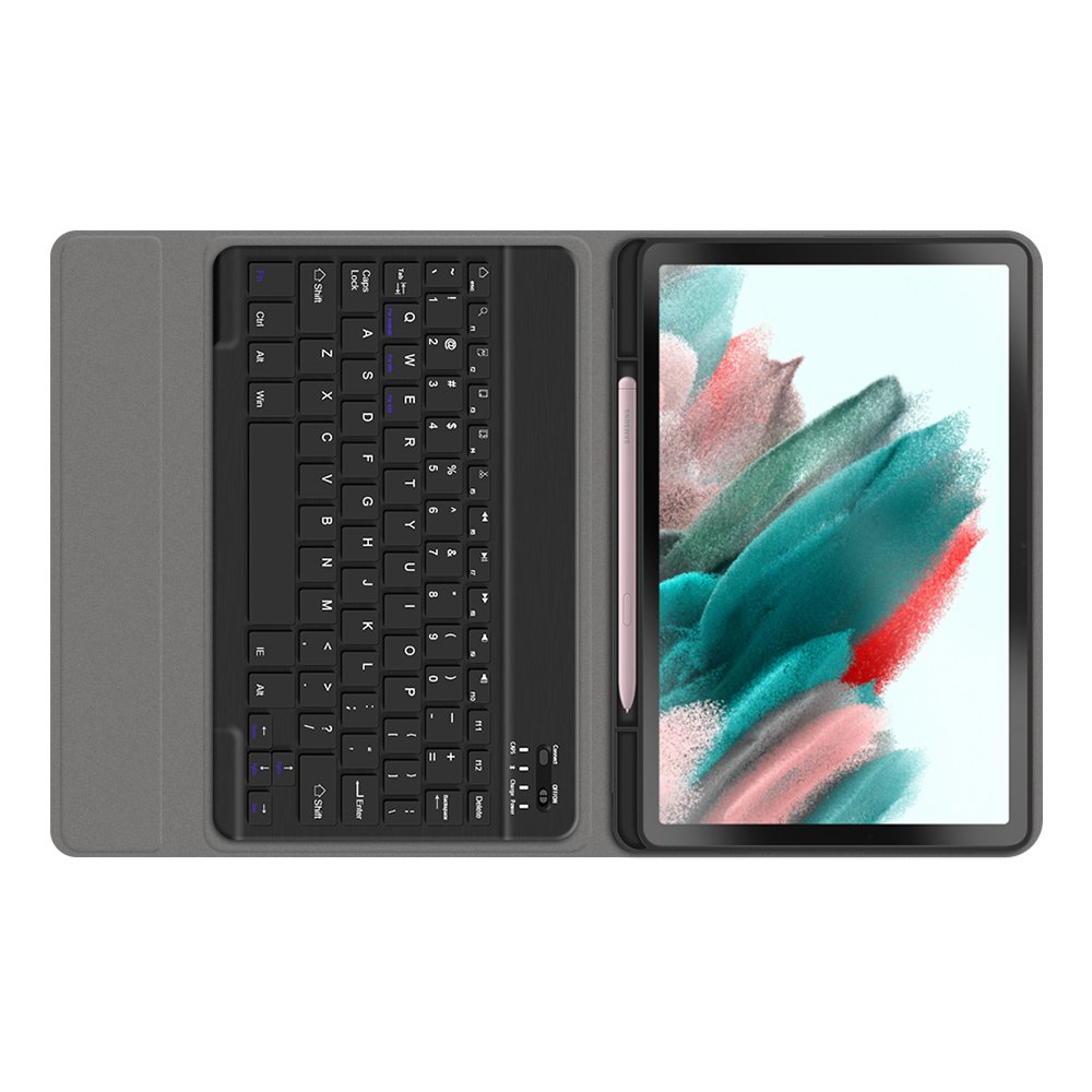 For Samsung Galaxy Tab A8 10.5 2022 SM-X200/X205 Keyboard Case Soft TPU Back Cover With Detachable Wireless Keyboard