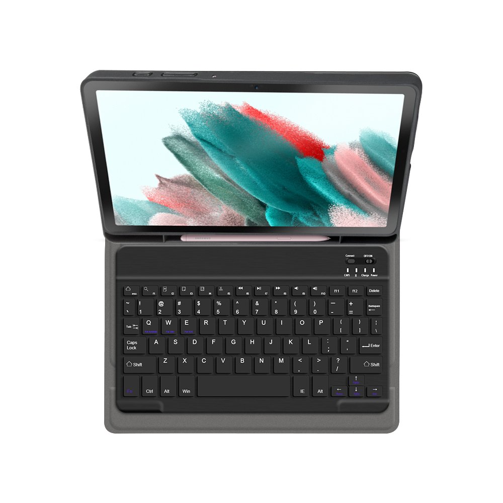 For Samsung Galaxy Tab A8 10.5 2022 SM-X200/X205 Keyboard Case Soft TPU Back Cover With Detachable Wireless Keyboard