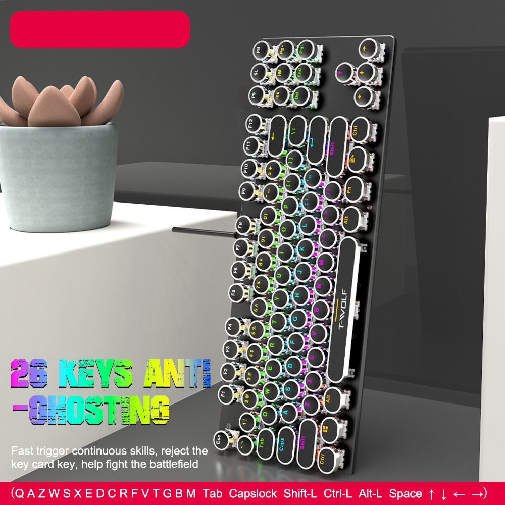 Gaming Keyboard Mouse Mechanical Feeling RGB LED Backlit Gamer Keyboards USB Wired Computer Game Keyboard For PC Laptop