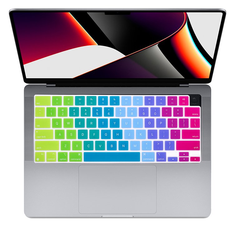 Dazzling Color Silicone Keyboard Cover For MacBook Pro 14.2 16.2 inch A2442 A2485