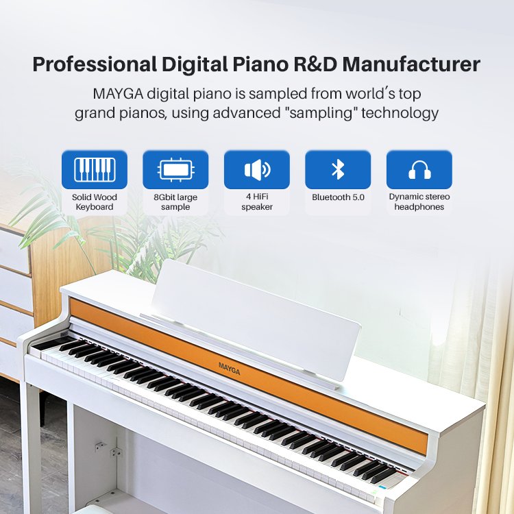 End-to-End Solution Provider MAYGA CX-200 model 88 key progressive hammer action keyboard Digital Piano