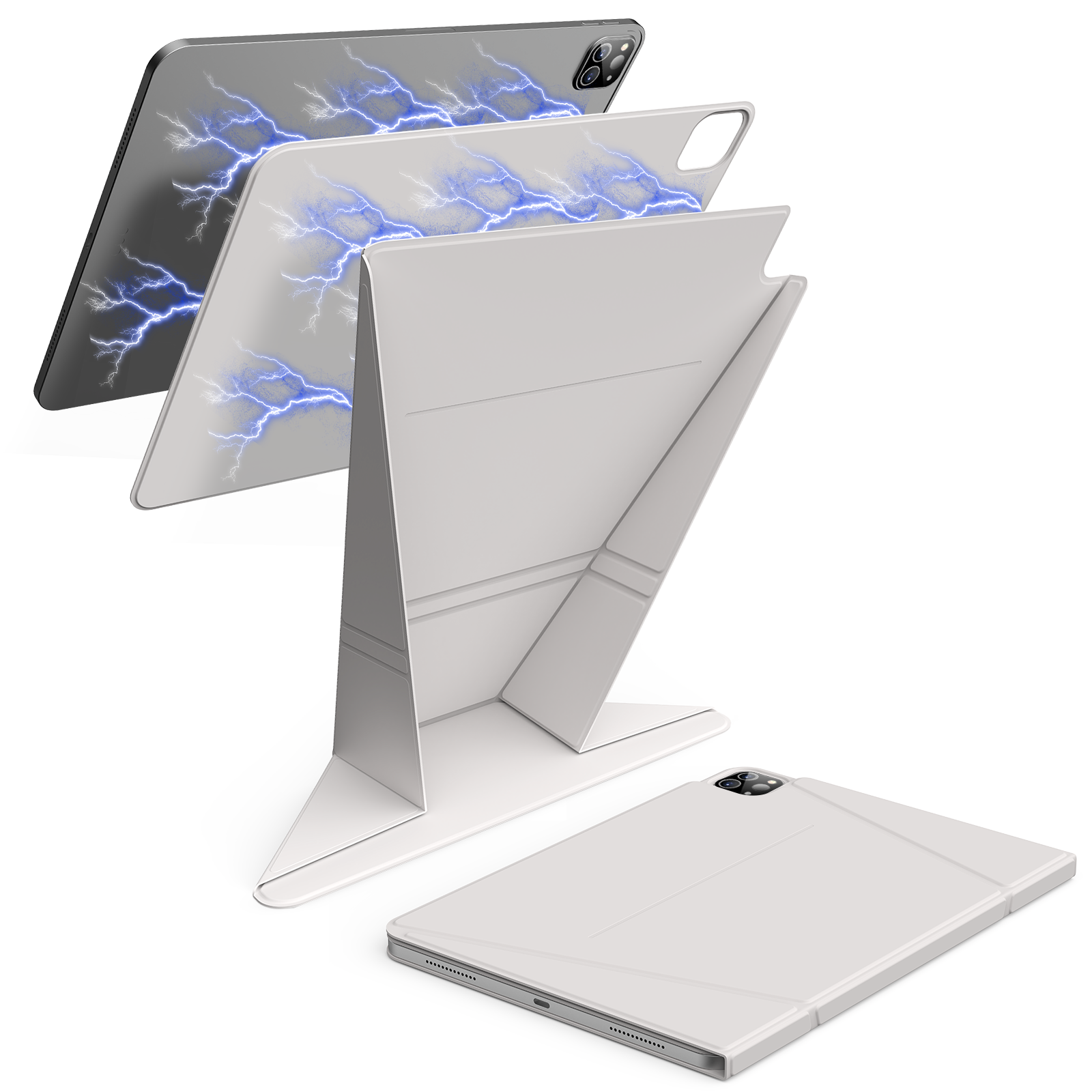Kenke Protective Tablet Case For Ipad with Stand Magnetic Tablet Cases for ipad pro 5th 11 inch with Detachable Board