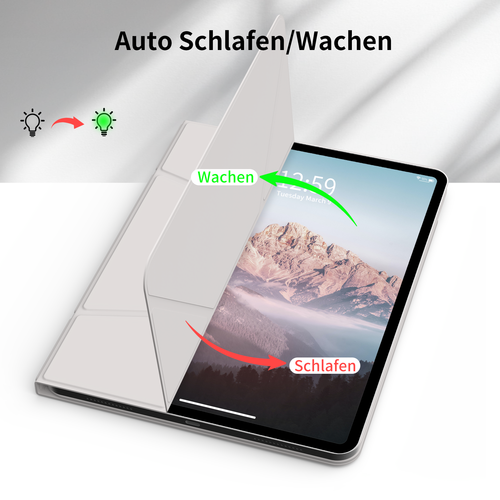Kenke Protective Tablet Case For Ipad with Stand Magnetic Tablet Cases for ipad pro 5th 11 inch with Detachable Board
