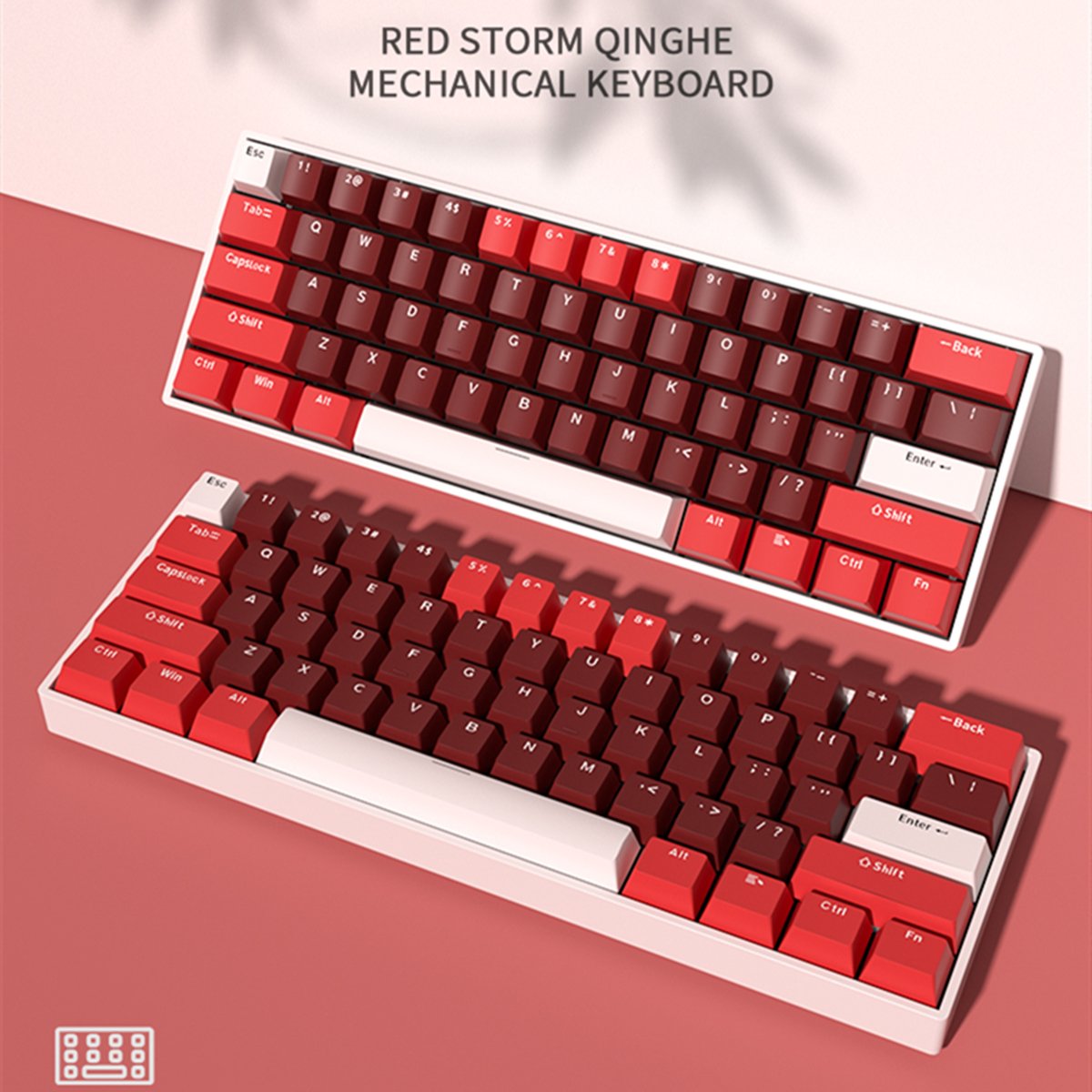 Mathew Tech HW61 Wireless MIni Mechanical Keyboard 60% Layout RGB For Gaming Keyboard 61Keys