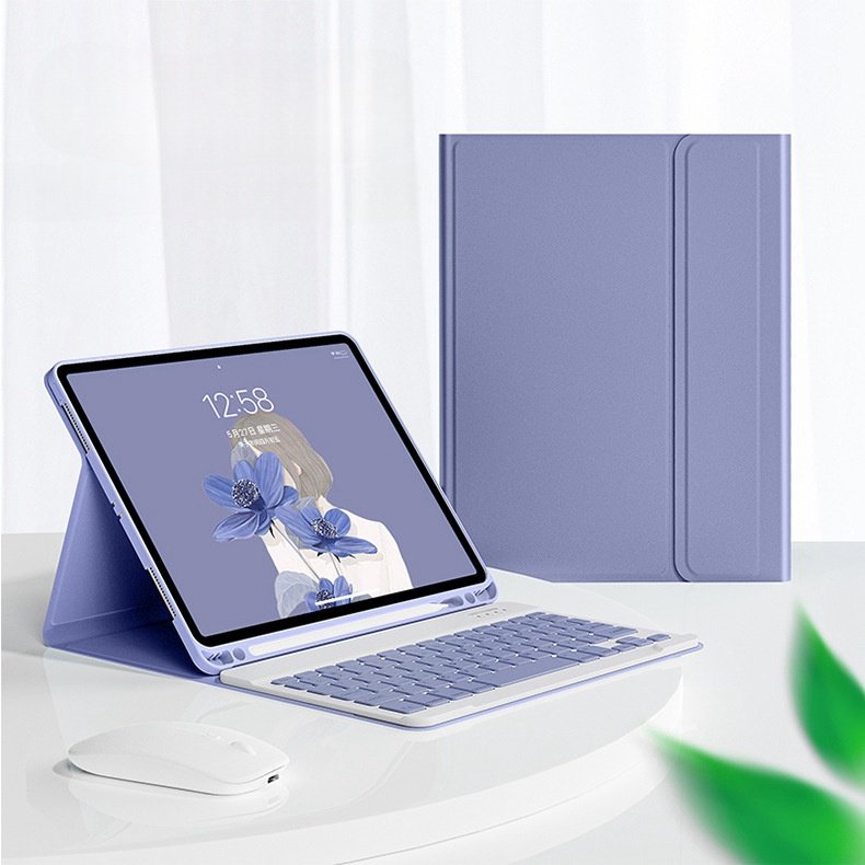 iPad Air4/Air5 10.9-inch TPU Wireless Bluetooth Keyboard Case Touch Backlight Keyboard Adaptable Stylus Mouse Compatible Apple