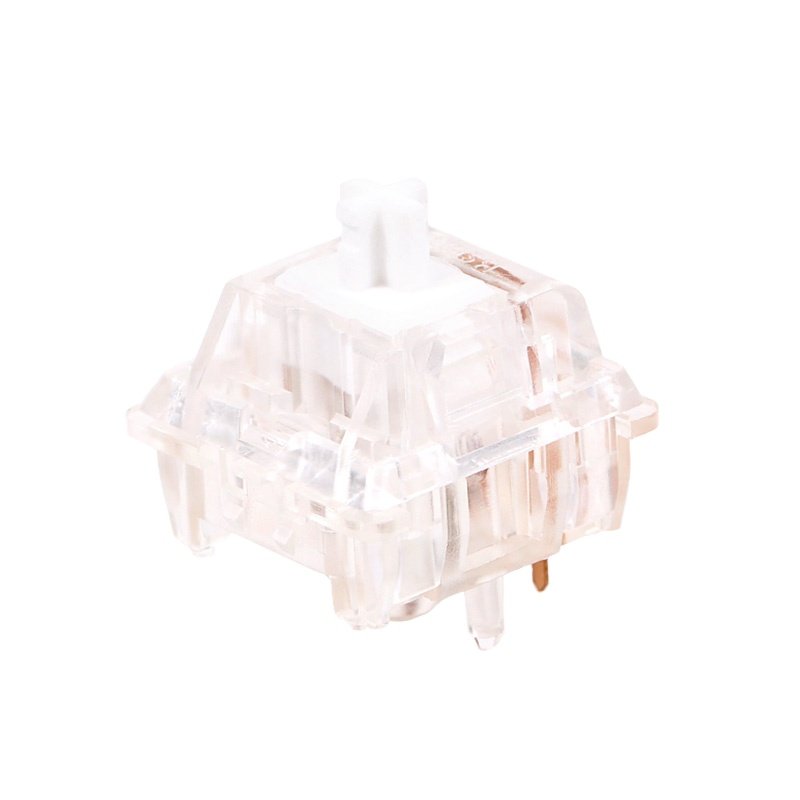 BSUN ice crystal white switch Transparent whole linear 5pin POM Mechanical keyboard switch