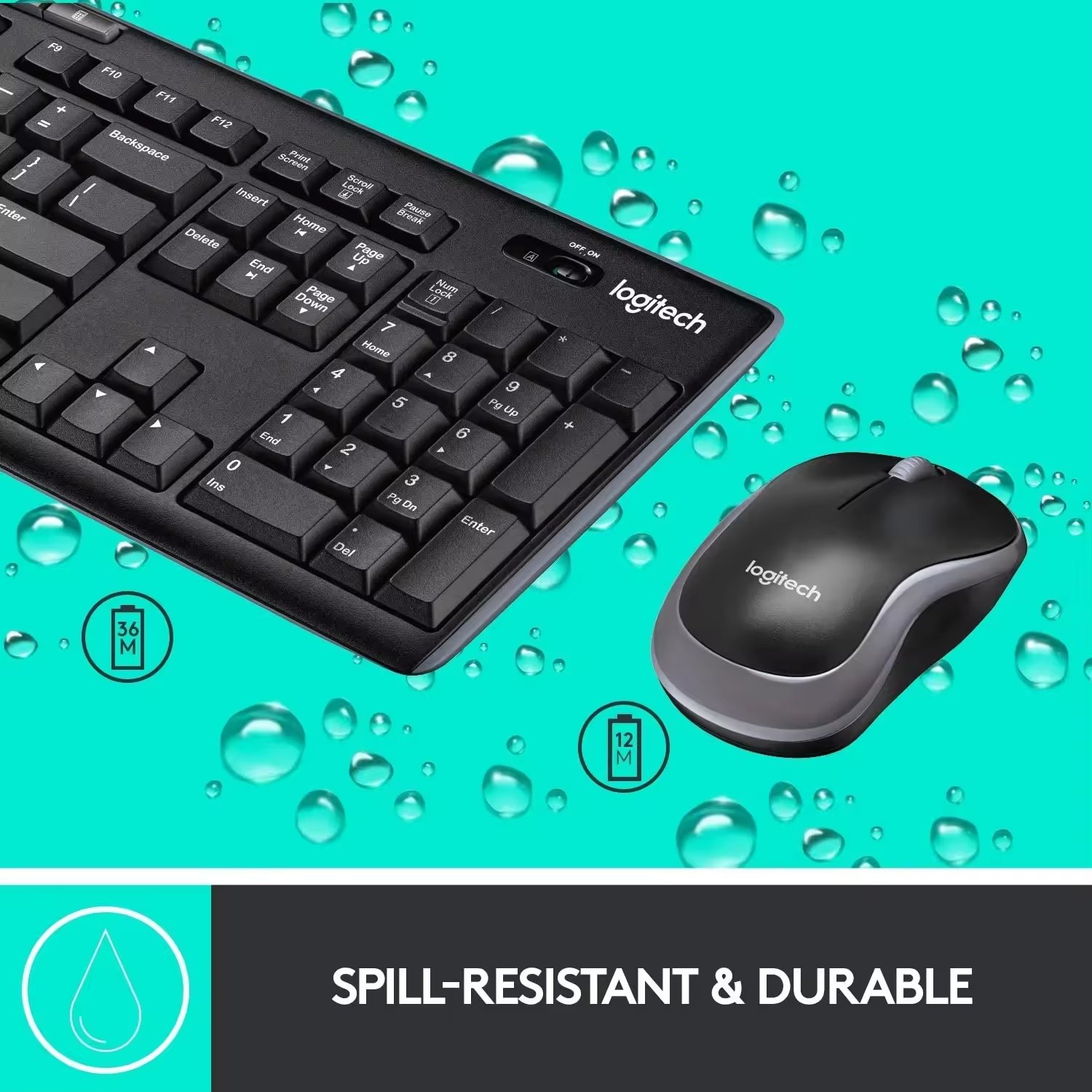Custom Russian Logitech MK270 Ergonomic Office Pc Mobile Switches RGB Computer Laptop Tablet Wireless Keyboard Mouse