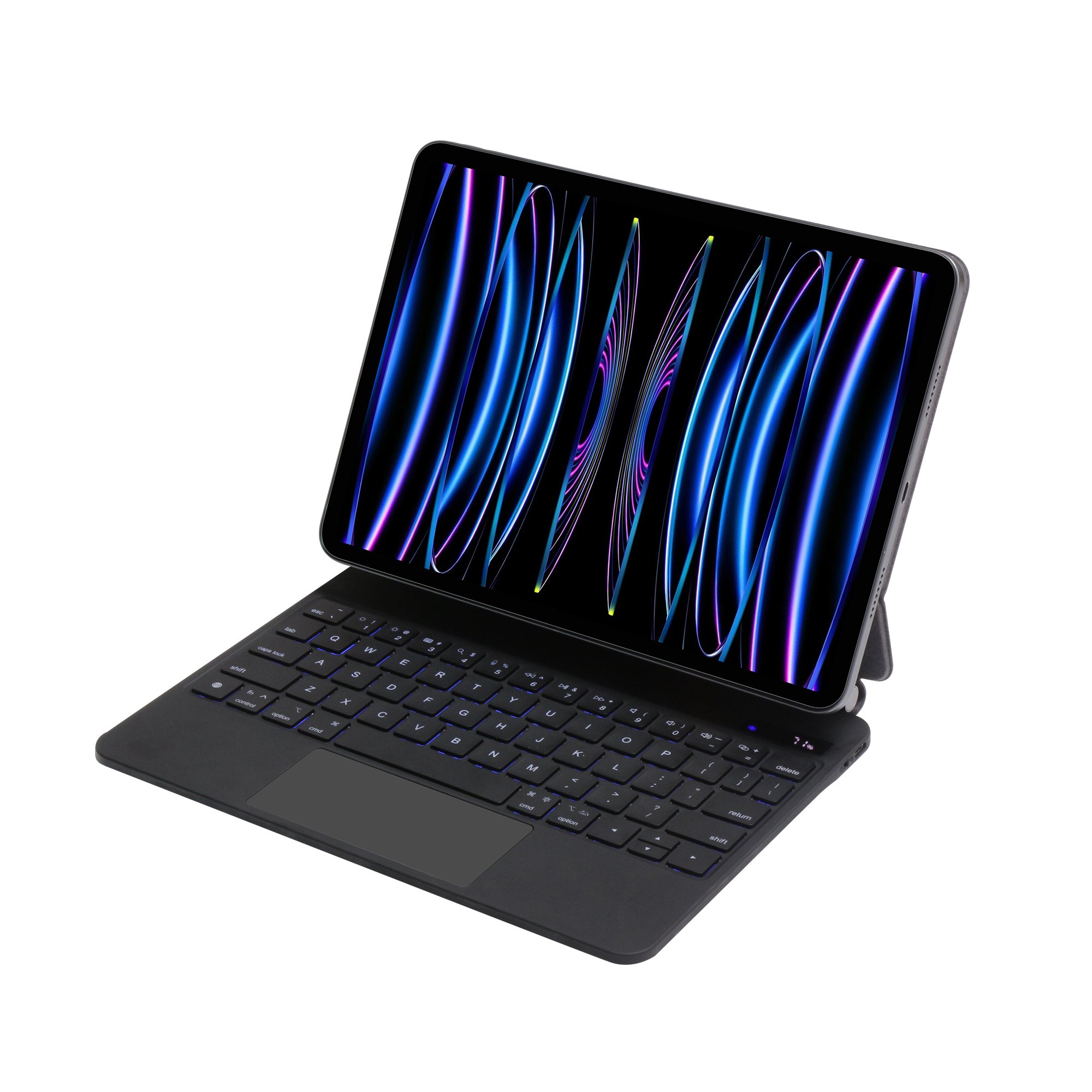 Factory Wholesale Bluetooth Magic Keyboard with LCD Display for 10.9 inch iPad Air 4/5 and 11 inch iPad Pro OEM/ODM Black/White