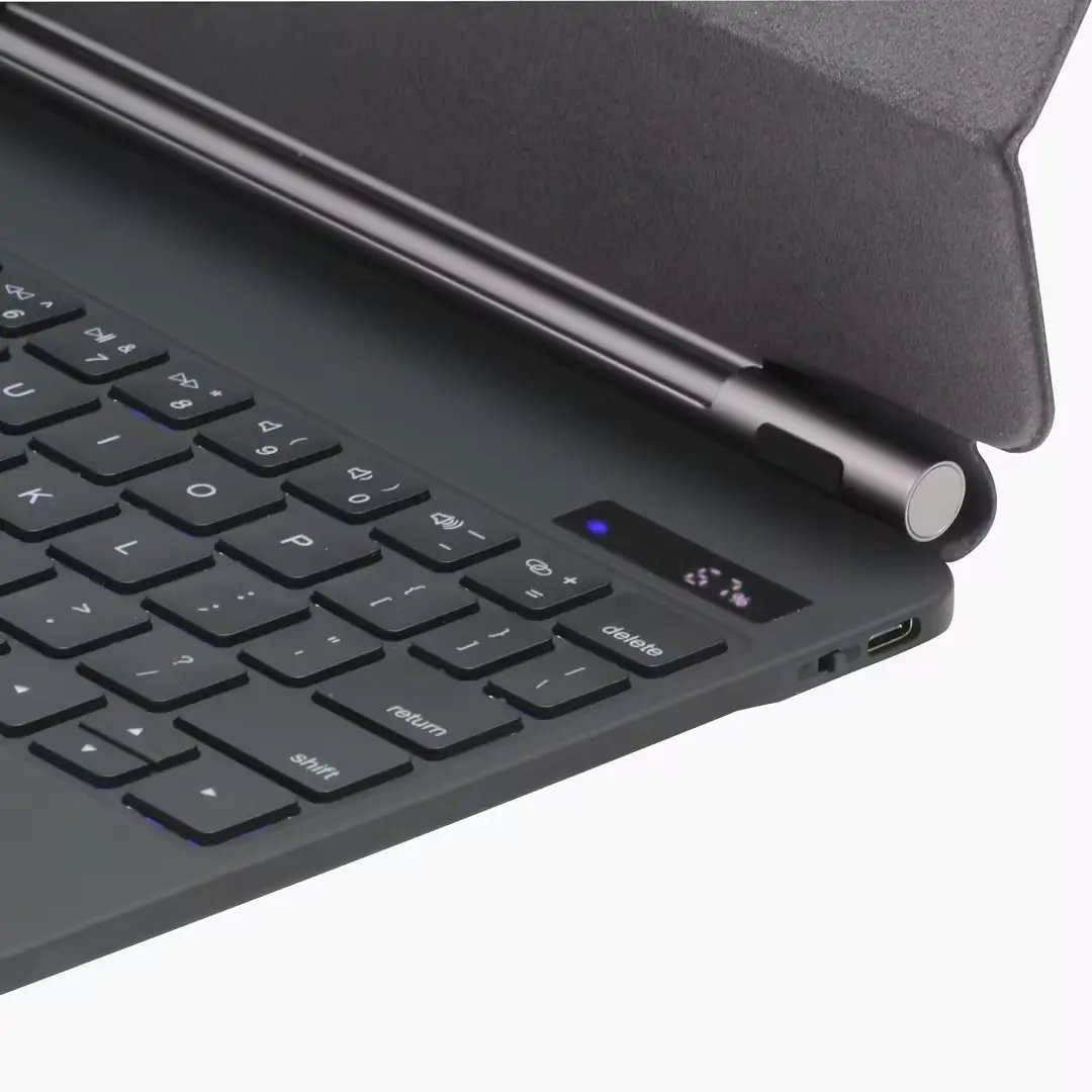 Factory Wholesale Bluetooth Magic Keyboard with LCD Display for 10.9 inch iPad Air 4/5 and 11 inch iPad Pro OEM/ODM Black/White