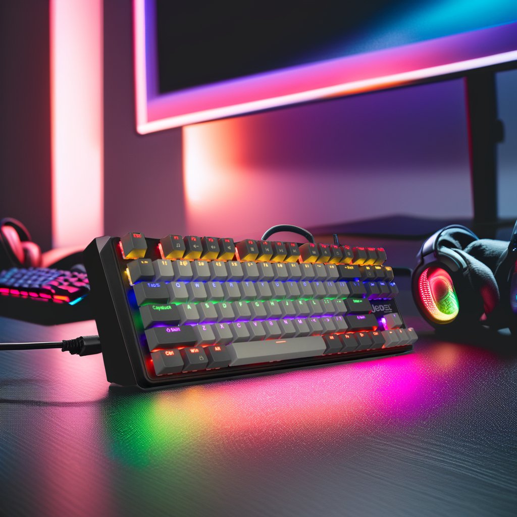Jedel Factory 87-Key Wired Mechanical USB Backlit Keyboard 8 Models Gaming Keyboards for PC Computer Laptop