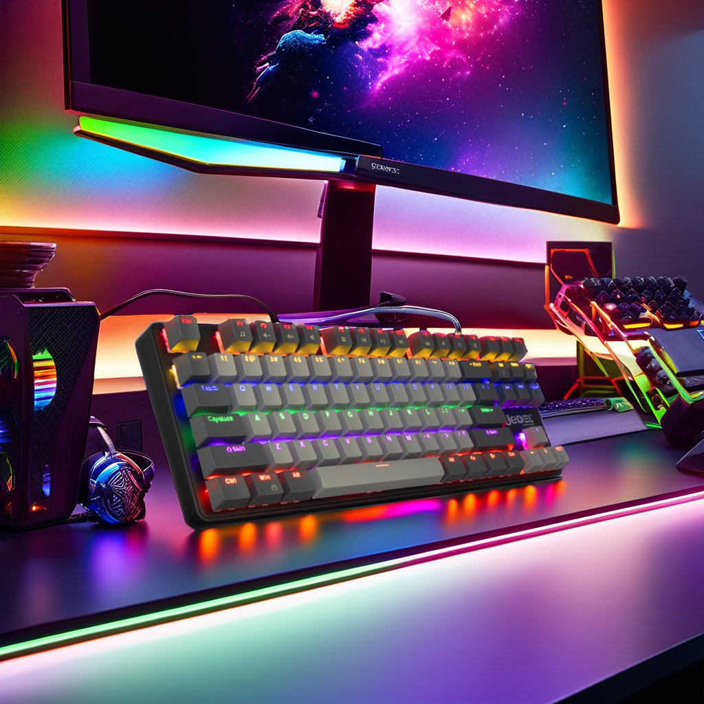 Jedel Factory 87-Key Wired Mechanical USB Backlit Keyboard 8 Models Gaming Keyboards for PC Computer Laptop