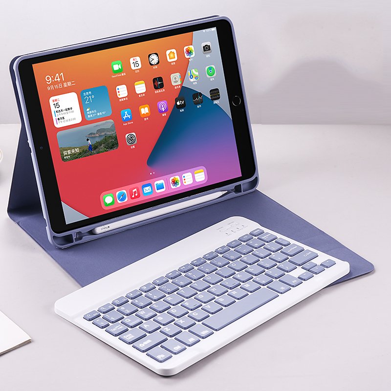 Tablet Case TPU Leather Rechargeable Pen Slot Wireless Touch Keyboard Tablet Cover tooth for iPad Pro 2022 bt BT keypad