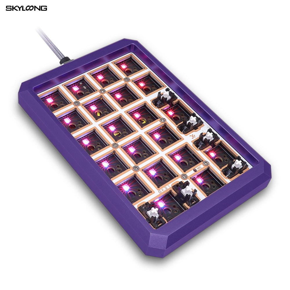 Skyloong best selling CNC GK21S numpad mini keyboard kit gateron switch RGB wireless keyboard
