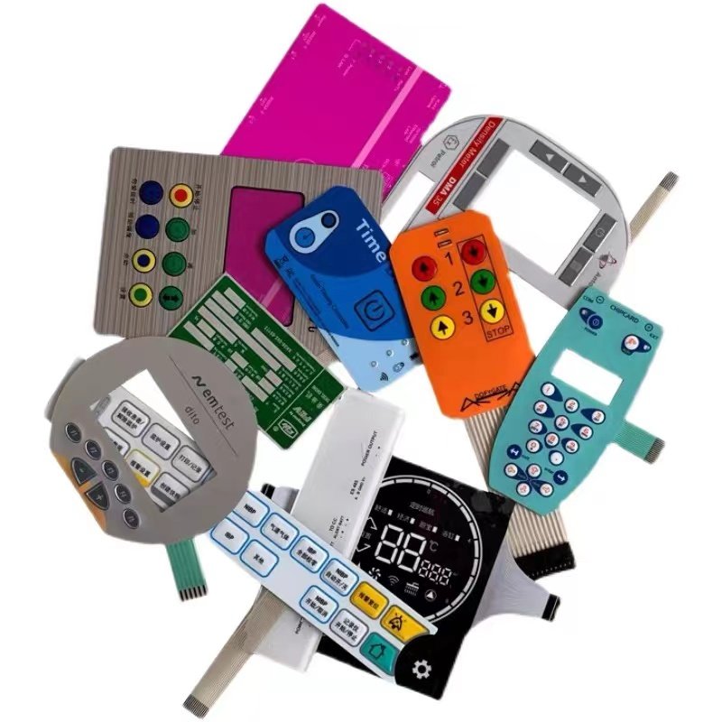 Custom Durable Pvc Microwave 27 Buttons 4 Button Keyboard Backlight Flat Membrane Switch Decal Customization