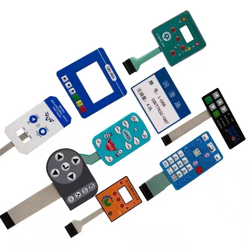 Custom Durable Pvc Microwave 27 Buttons 4 Button Keyboard Backlight Flat Membrane Switch Decal Customization