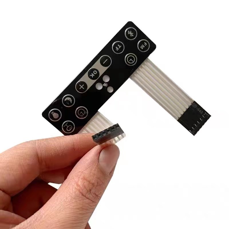 Custom Durable Pvc Microwave 27 Buttons 4 Button Keyboard Backlight Flat Membrane Switch Decal Customization