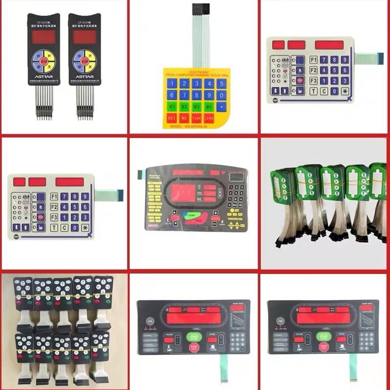 Custom Durable Pvc Microwave 27 Buttons 4 Button Keyboard Backlight Flat Membrane Switch Decal Customization