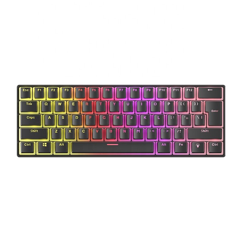 Rgb Translucent Mechanical Gaming Keyboard Teclado 60% Custom Pc Rgb Mechanical Keyboards