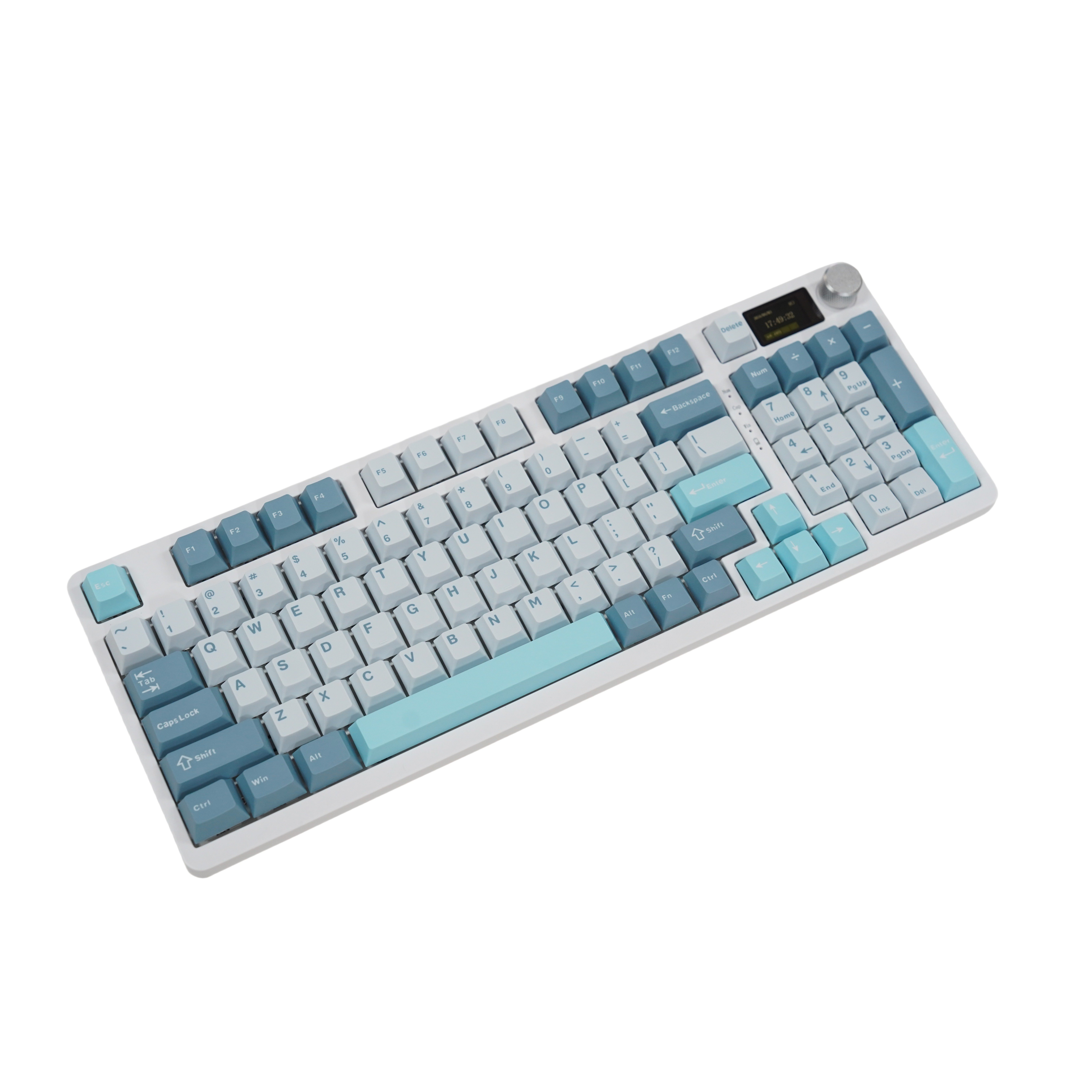Mathew Tech KC98 Pro Mechanical Keyboard Smart Display Screen & Knob 3-Modes Wireless Mechanical Keyboard Software Support