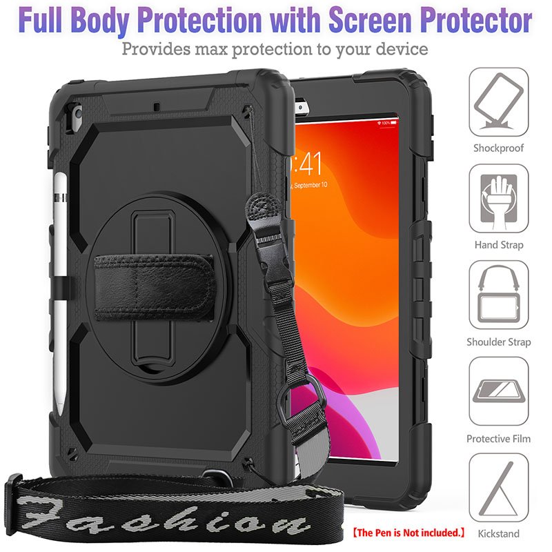 Wholesales For Ipad 9.7 Silicone Case Three Layer Full Protection Tablets Back Cover With Holder For Ipad Pro