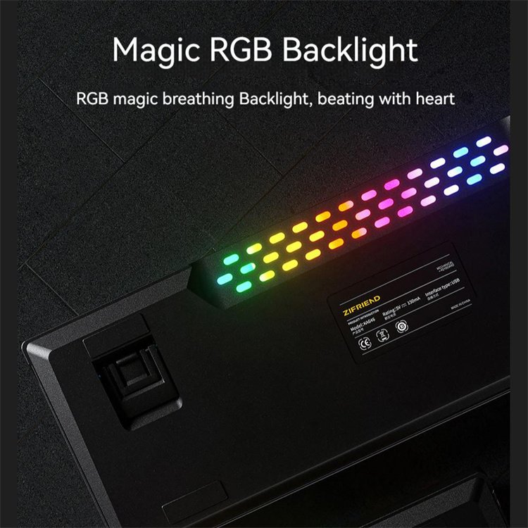 60% Keyboard 63 64 Keys Blue Red Switch Custom Keycap Mini USB Wired Gaming Fashion RGB backlit optical mechanical keyboard