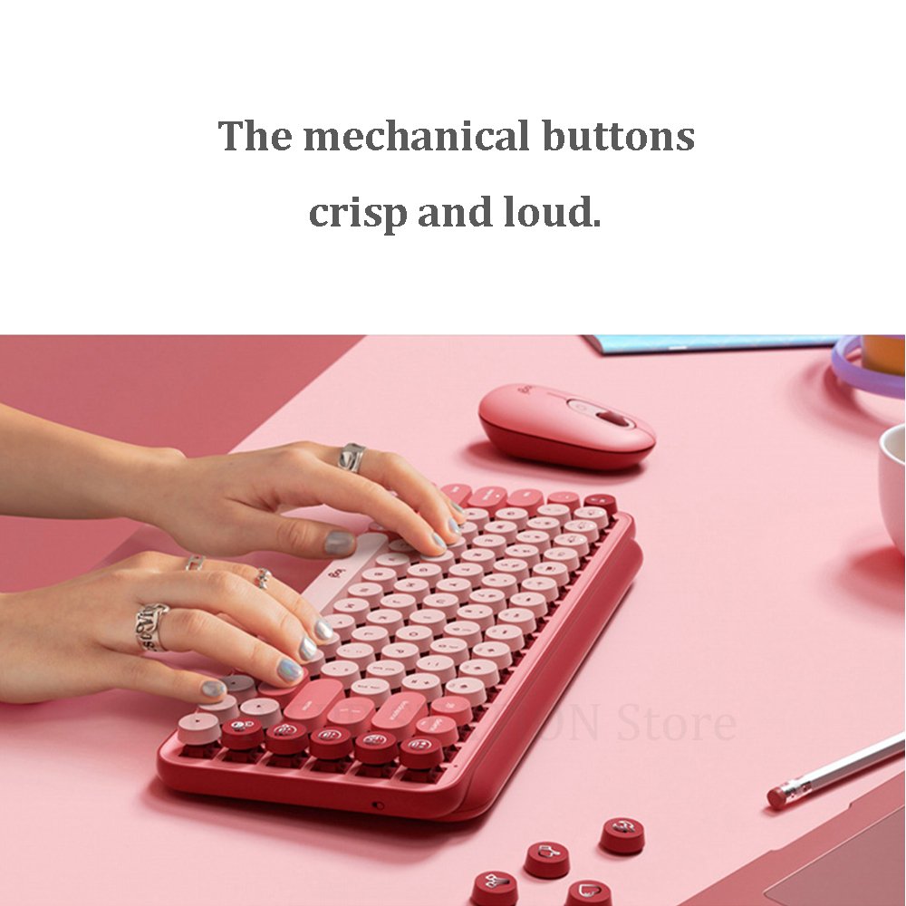 Original Logitech POP KEYS Wireless Bluetooth TTC Brown Switch Wireless Mechanical Keyboard 85 Keyboard keys For macOS Windows
