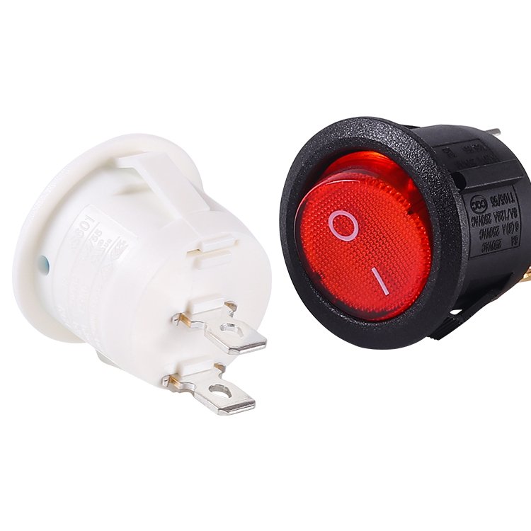 Led 220v Rocker Switch On Off Copper Pin Red Green Blue Yellow Plug With Socket Electrical Outlet Connection No Reviews Yet