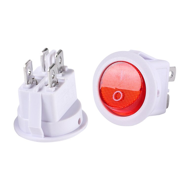 Led 220v Rocker Switch On Off Copper Pin Red Green Blue Yellow Plug With Socket Electrical Outlet Connection No Reviews Yet