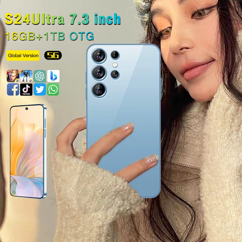 2024 S24 ultra 16GB+1TB 4G&5G Smartphone Cellphone Original 7.3inch Unlocked Dual Card Mobilephones New Smartphone