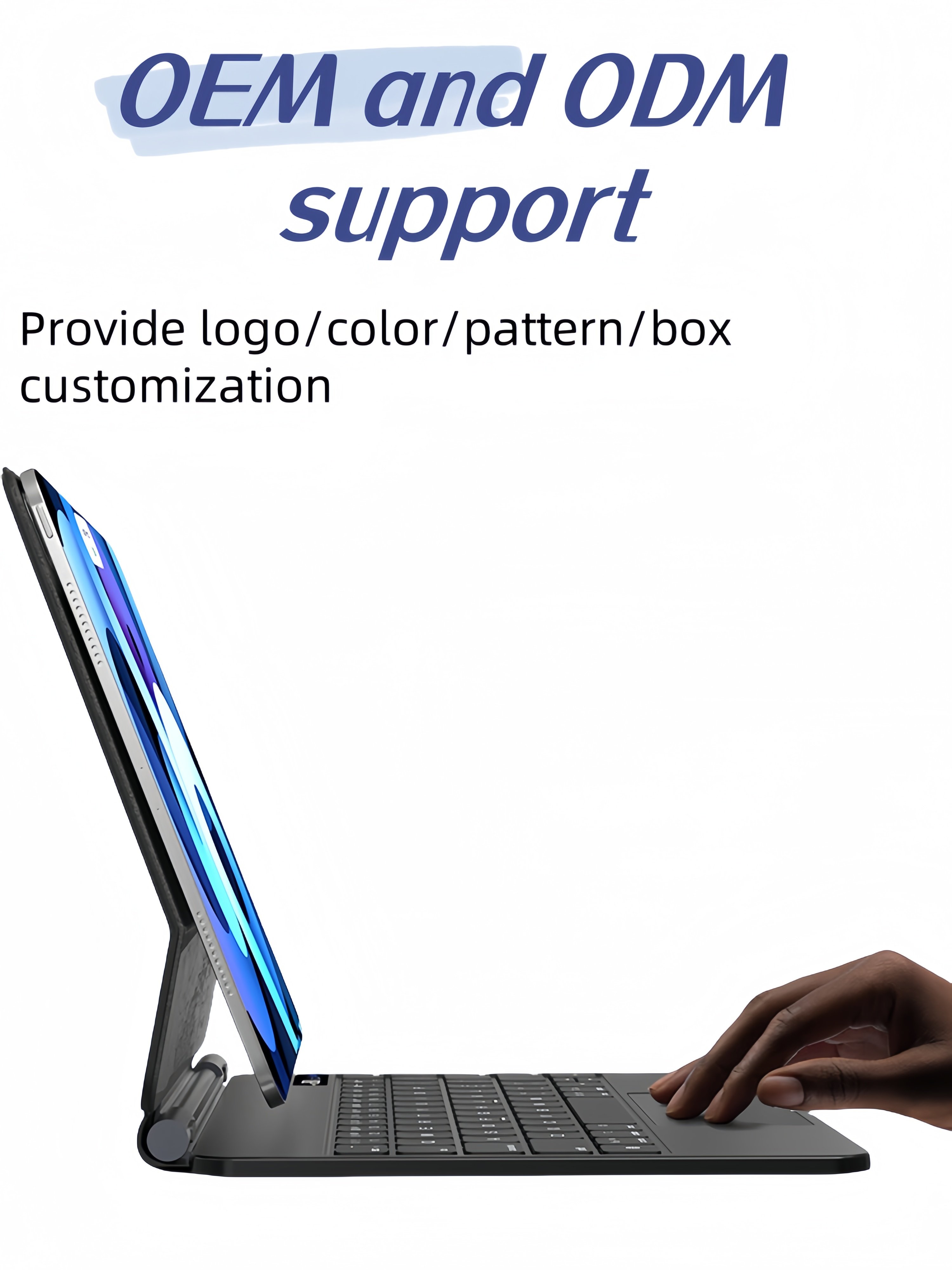 Magic Keyboard smart Travel Backlight Case BT5.2 Wireless touch pad Keyboard Cover for iPad pro 12.9 inch/air6(2024)