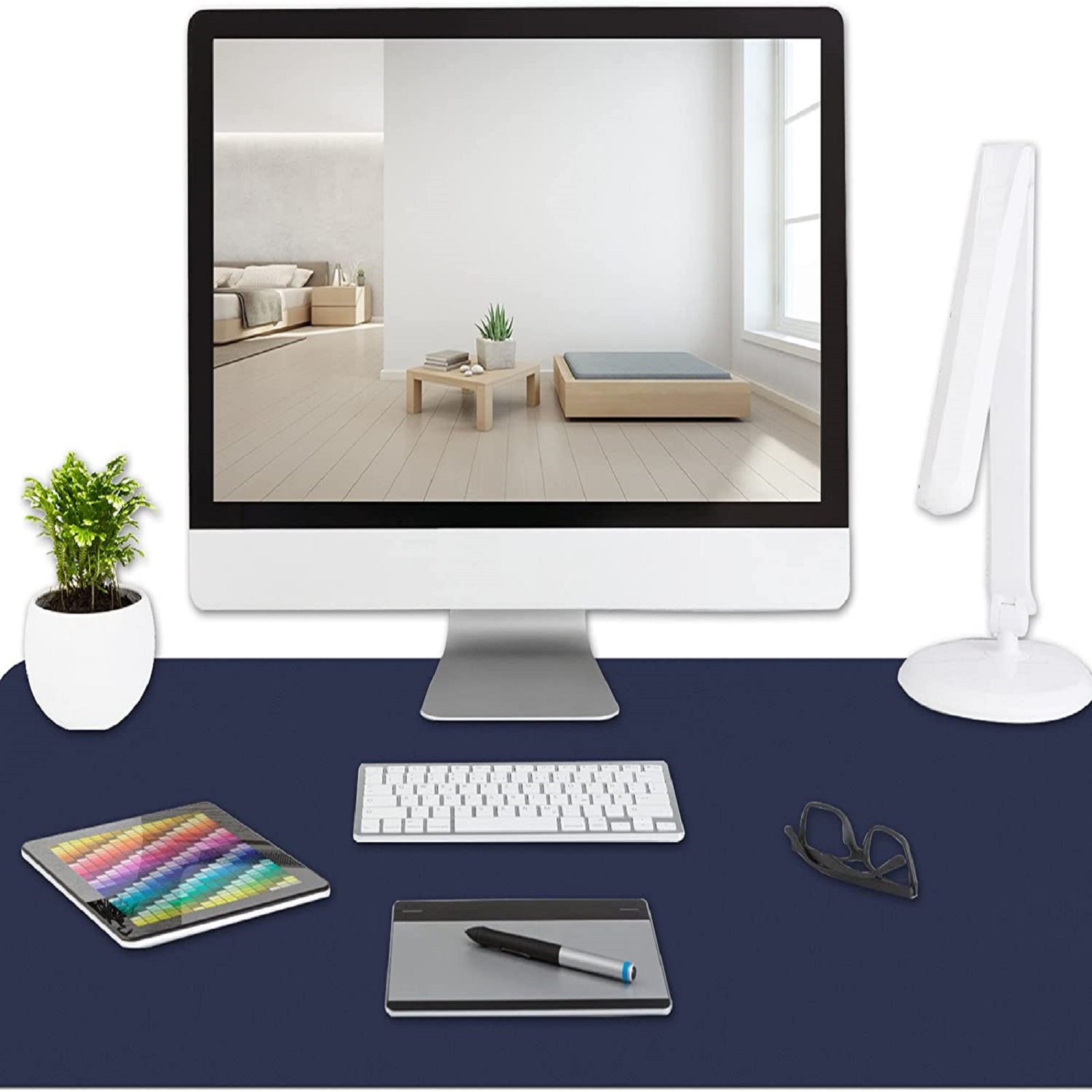 80*40cm Mouse pad used for laptop keyboard PU waterproof leather desktop pad custom logo