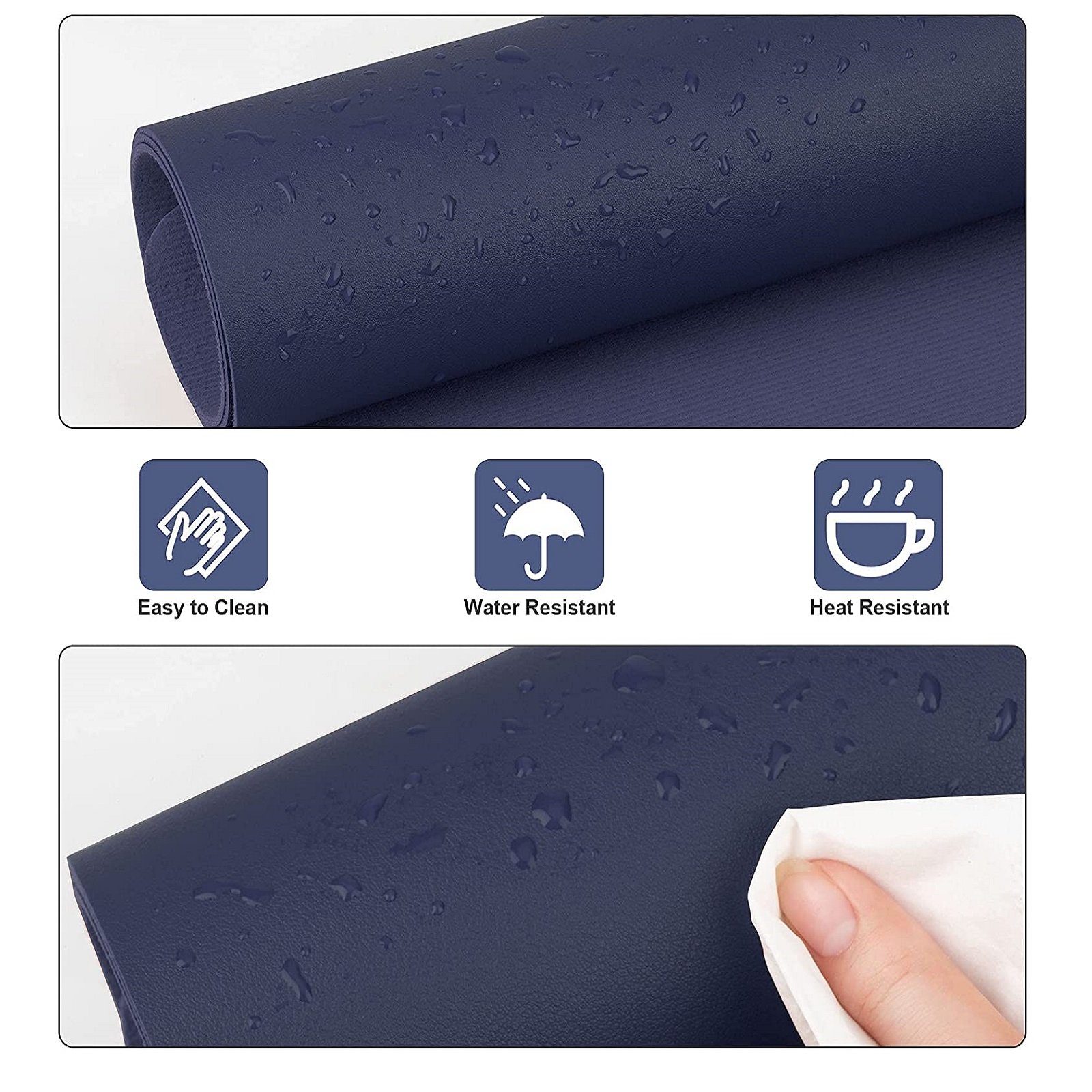 80*40cm Mouse pad used for laptop keyboard PU waterproof leather desktop pad custom logo