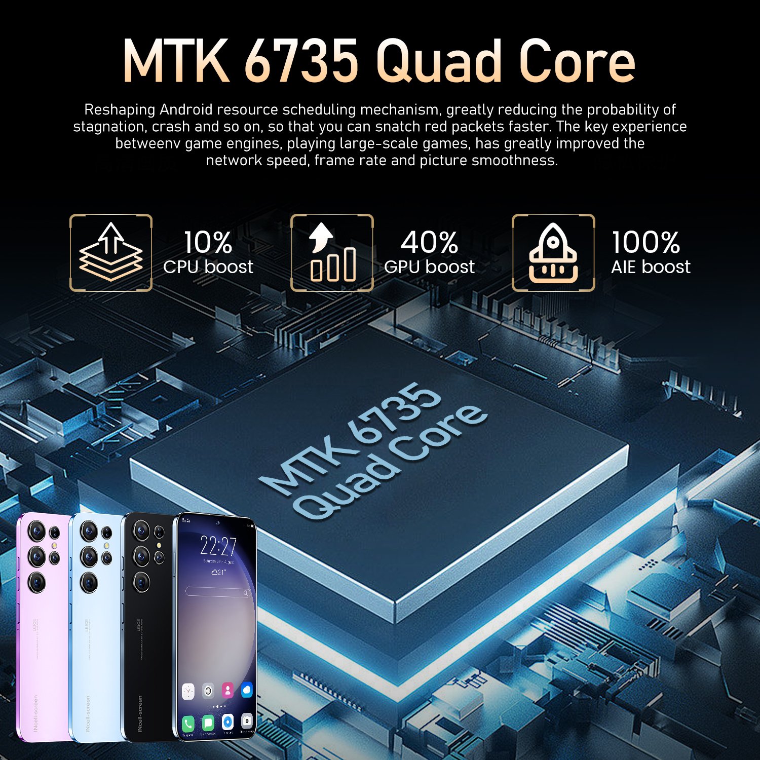 4G 6.6 inch 5000mAh Android 10 6 + 128 GB Smartphone S23 Ultra